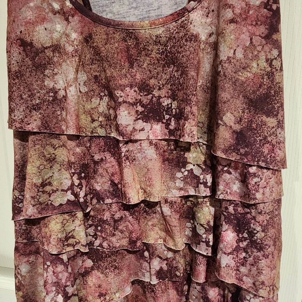 Racerback Ruffled Tank Top - Picture 2 of 7
